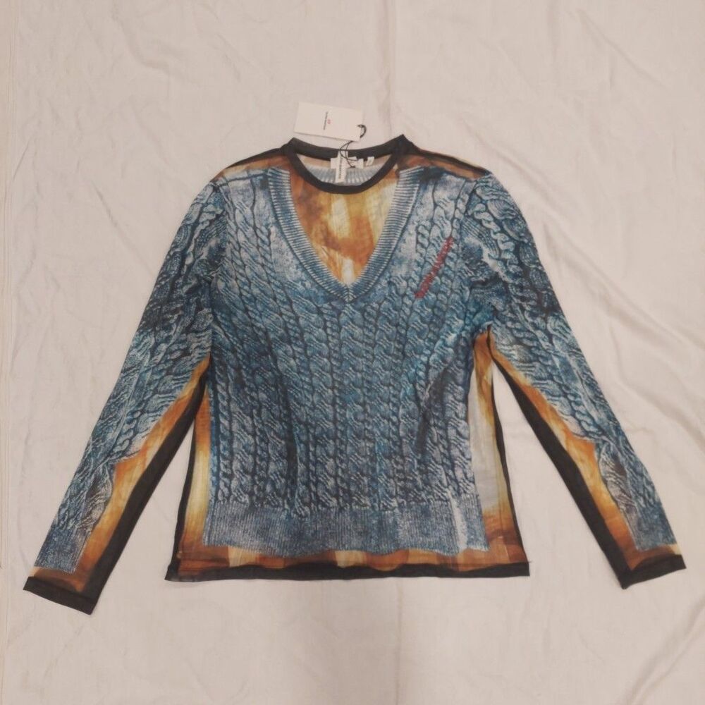 H&M x Glenn Martens Men's Mesh Top Trompe L'oeil size XL NEW